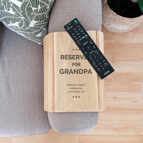 Personalised ‘Reserved For’ Wooden Sofa Tray