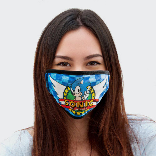 Sega Sonic The Hedgehog Logo Face Mask