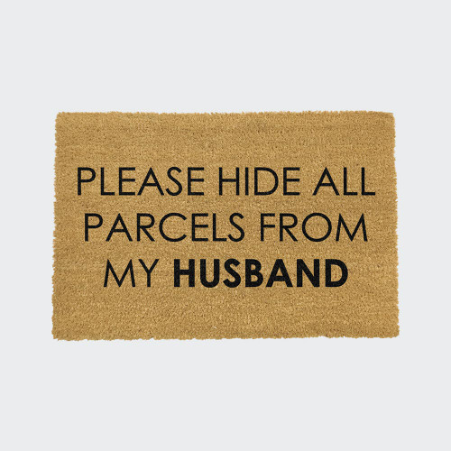 Please Hide All Parcels From My Husband Doormat