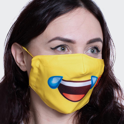 Cry Laughing Emoji Face Mask