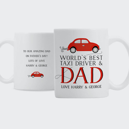 Personalised World’s Best Taxi Driver Dad Mug