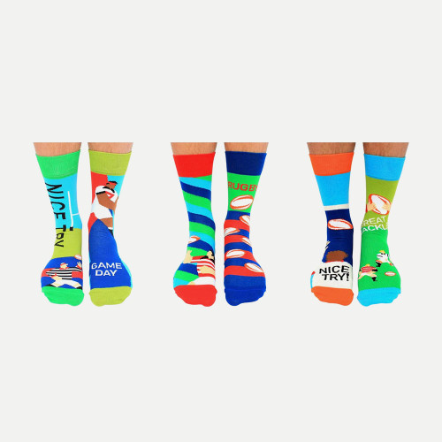 United Oddsocks Nice Try Rugby Socks – Pack of 6