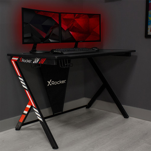 X Rocker Ocelot Gaming Desk – Red