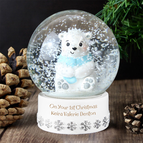 Personalised Polar Bear Snow Globe