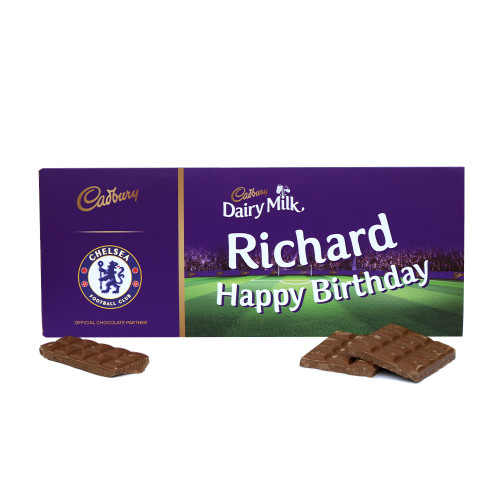 Personalised 850g Chelsea Cadbury Dairy Milk Chocolate