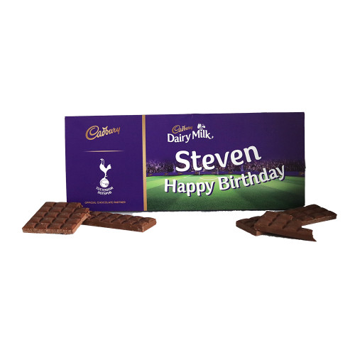 Personalised 850g Tottenham Hotspur Cadbury Dairy Milk Chocolate