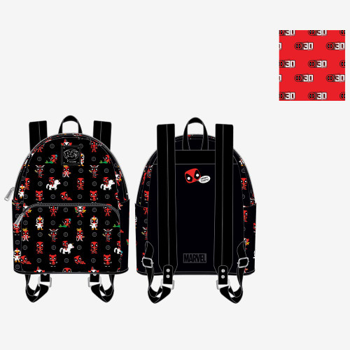 Marvel Deadpool 30th Anniversary Loungefly Mini Backpack