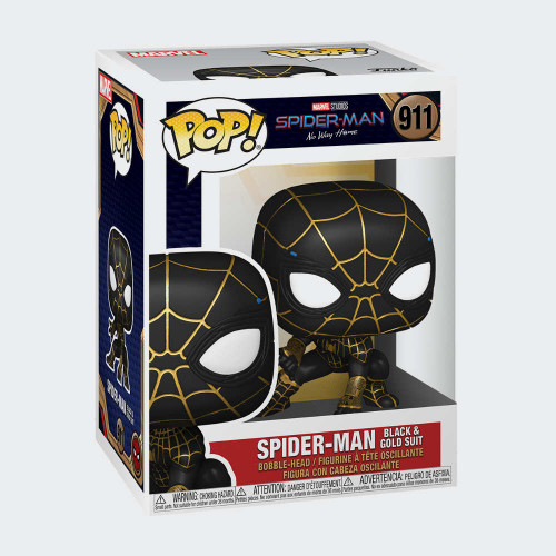 Marvel Spider-Man Black & Gold Suit Pop! Vinyl Figure