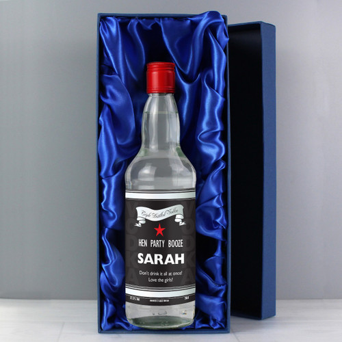 Personalised Black and Silver Birthday Vodka with Gift Box