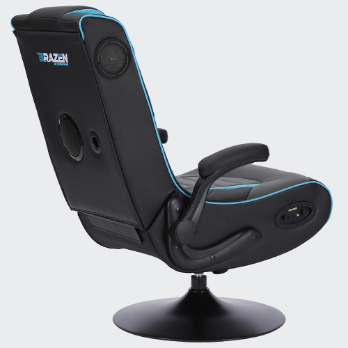 BraZen Serpent 2.1 Bluetooth Gaming Chair – Black and Blue