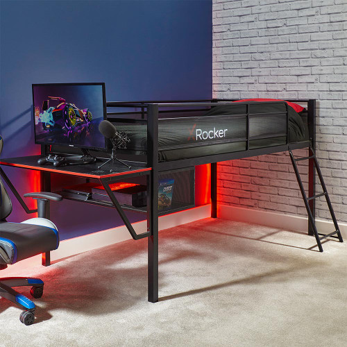 X Rocker Sanctum Gaming Bed and Desk Combo