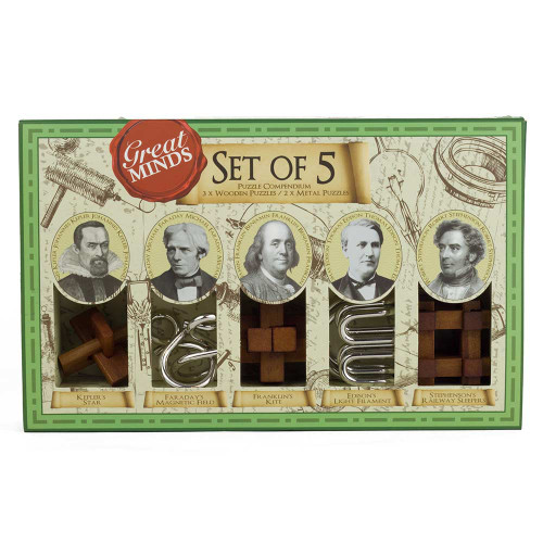 Great Minds Set of 5 Puzzles by Professor Puzzle