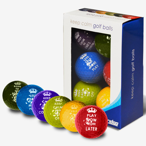 Longridge Keep Calm Golf Balls – 6 Pack