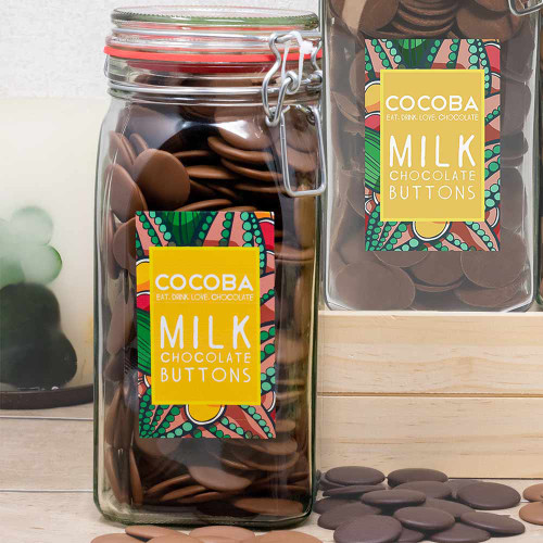 Cocoba Giant Milk Chocolate Buttons Jar