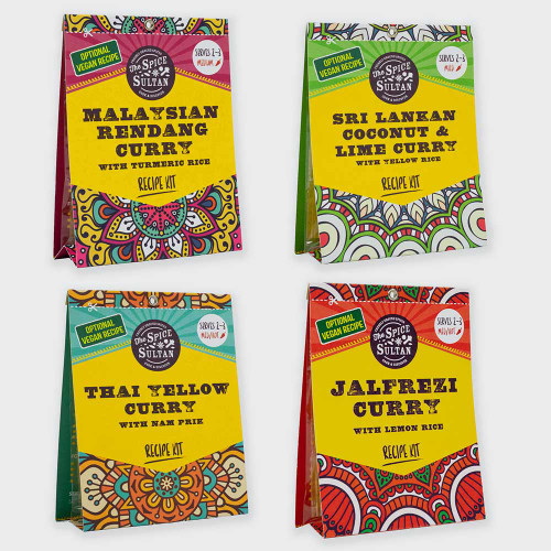 Spice Sultan Curry Discovery Gift Set – 4 Curry Packs