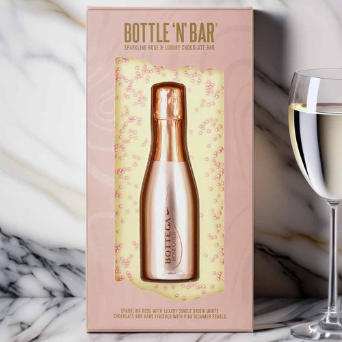 Bottle ‘n’ Bar Sparkling Rosé and White Chocolate Bar