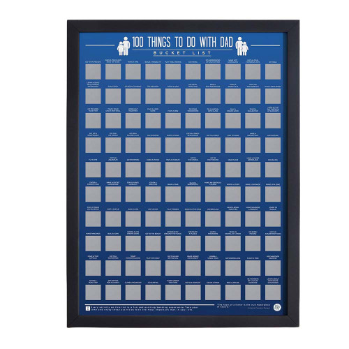 100 Things to do With Dad Bucket List Scratch Poster