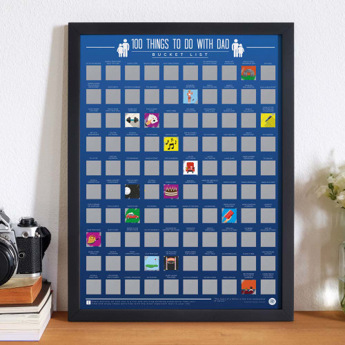 100 Things to do With Dad Bucket List Scratch Poster