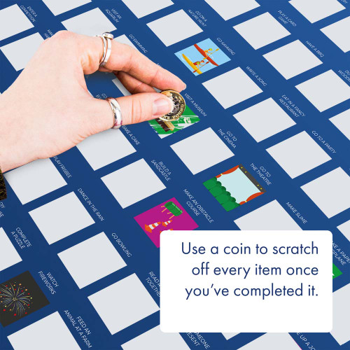 100 Things to do With Dad Bucket List Scratch Poster