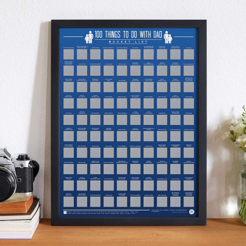 100 Things to do With Dad Bucket List Scratch Poster