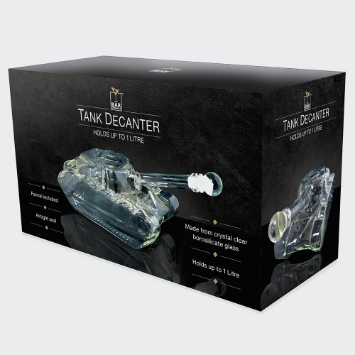 Tank Decanter packaging