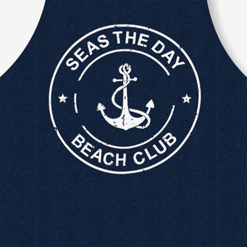 Seas the Day Beach Club Navy Apron