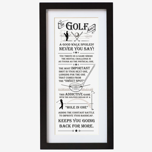The Golf Addict Framed Wall Art