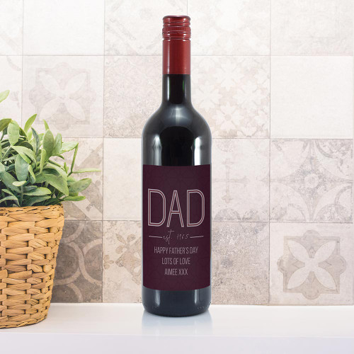 Personalised Dad Vin de Pays Red Wine