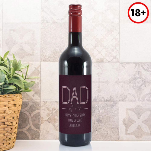 Personalised Dad Vin de Pays Red Wine