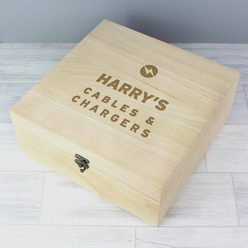 Personalised Cables and Chargers Storage Box