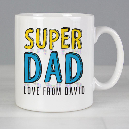 Personalised Super Dad Mug – Only at Menkind