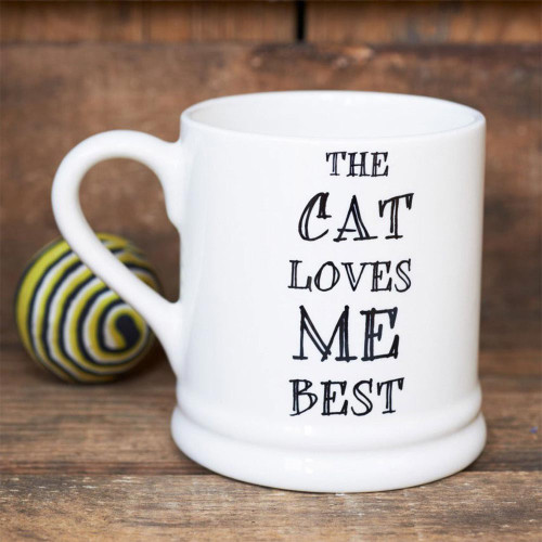 The Cat Loves Me Best Mug