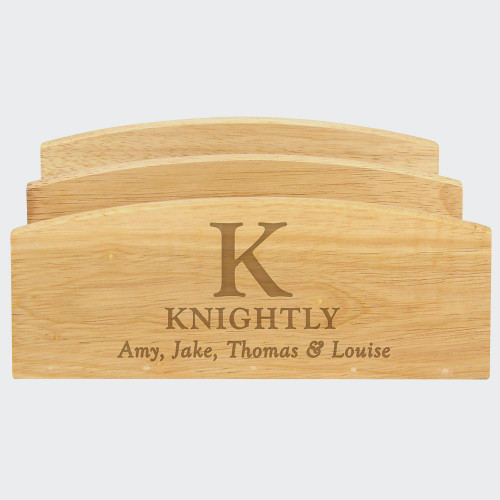 Personalised Initial Wooden Technology Stand