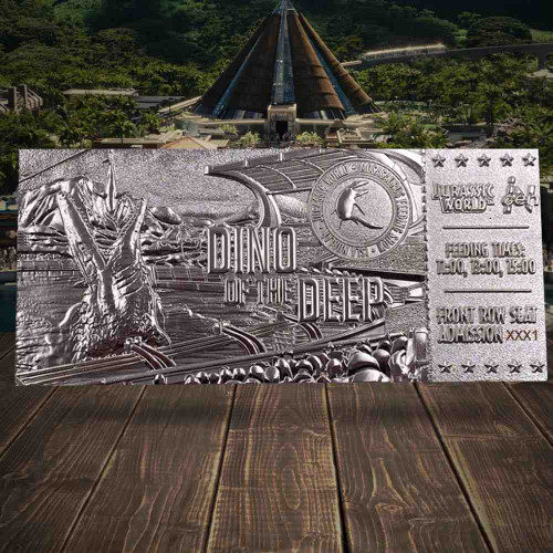 Jurassic World Mosasaurus Silver Plated Ticket – Only 5000 Worldwide