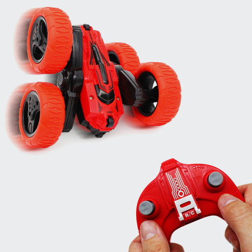 Remote Control 4 Wheel Stunt Car - Red