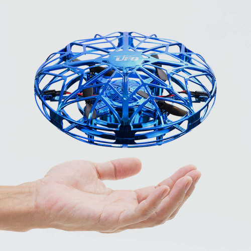 Gesture-Controlled UFO Quadcopter in Blue