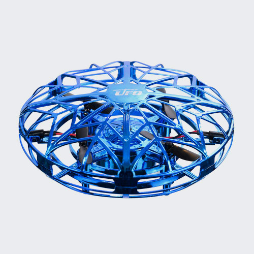 Gesture-Controlled UFO Quadcopter in Blue