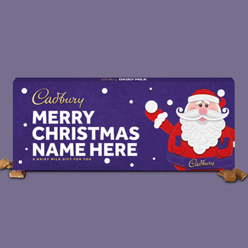 Personalised 850g Cadbury Santa Bar