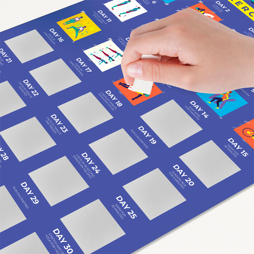 Fitness 30 Day Challenge Scratch Poster