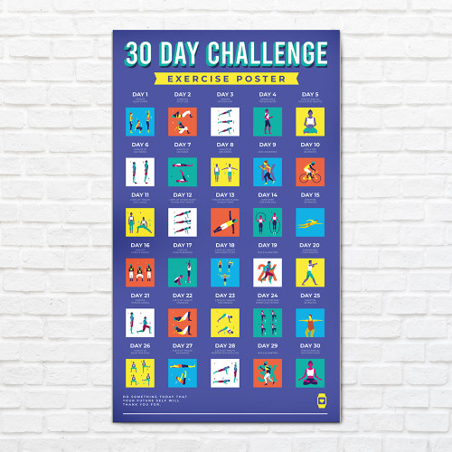 Fitness 30 Day Challenge Scratch Poster