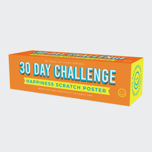Happiness 30 Day Challenge Scratch Poster