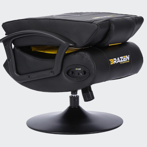 BraZen Stag 2.1 Bluetooth Gaming Chair – Black and Yellow