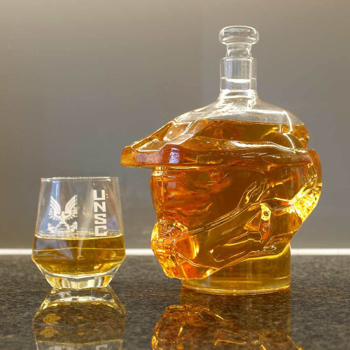 Halo Infinite Master Chief Helmet Decanter Set with 4 Glasses