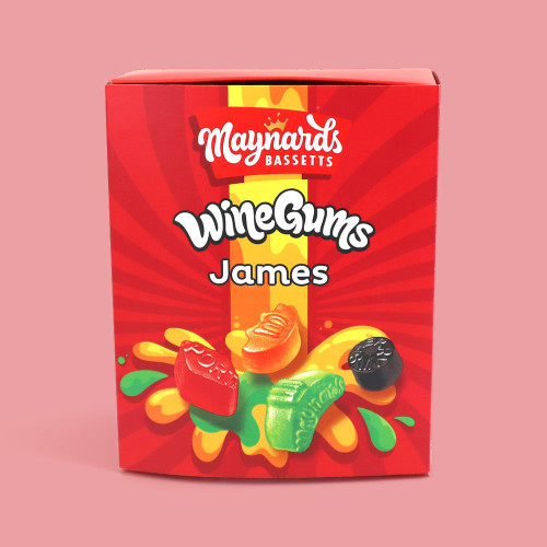 Personalised Wine Gums Favourites Box