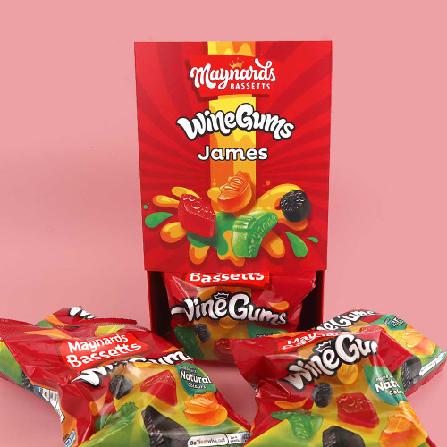 Personalised Wine Gums Favourites Box
