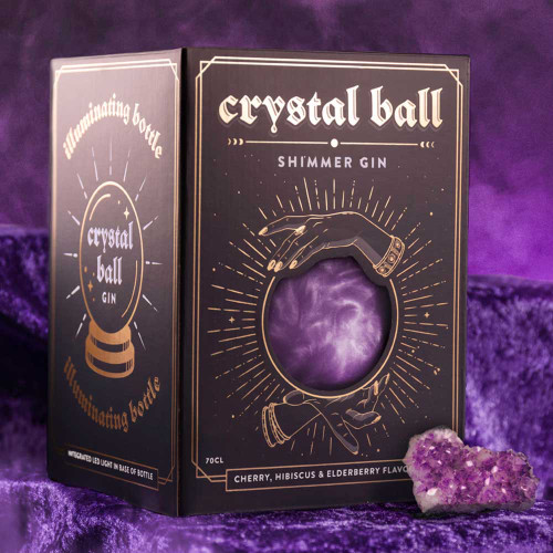 Crystal Ball Gin with Light-up Bottle in packaging