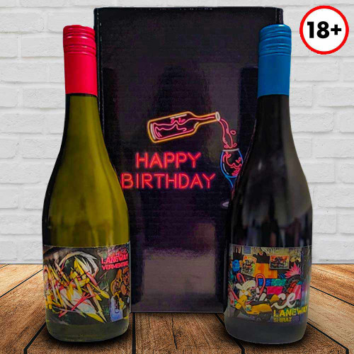 ‘Happy Birthday’ Gift Box of Two Wines