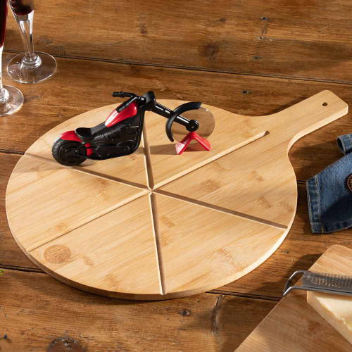 Hairy Bikers Pizza Board and Motorbike Pizza Cutter