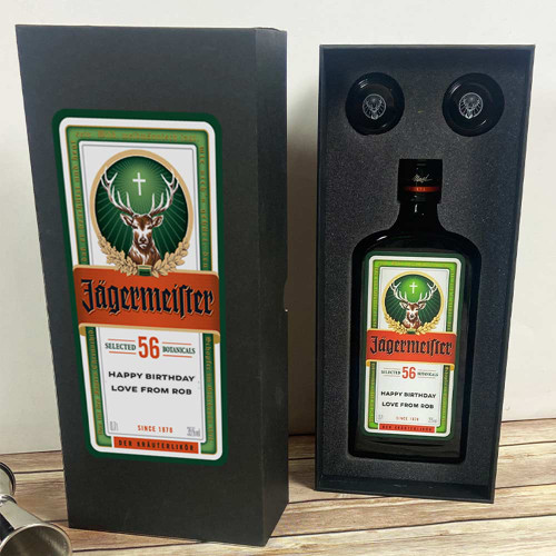 Personalised Jägermeister and Shot Glass Gift Set - 70cl