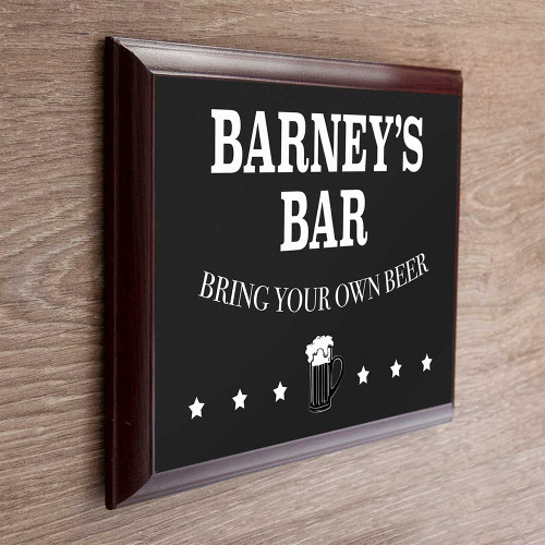 Personalised ‘Welcome To My Bar’ Wooden Plaque